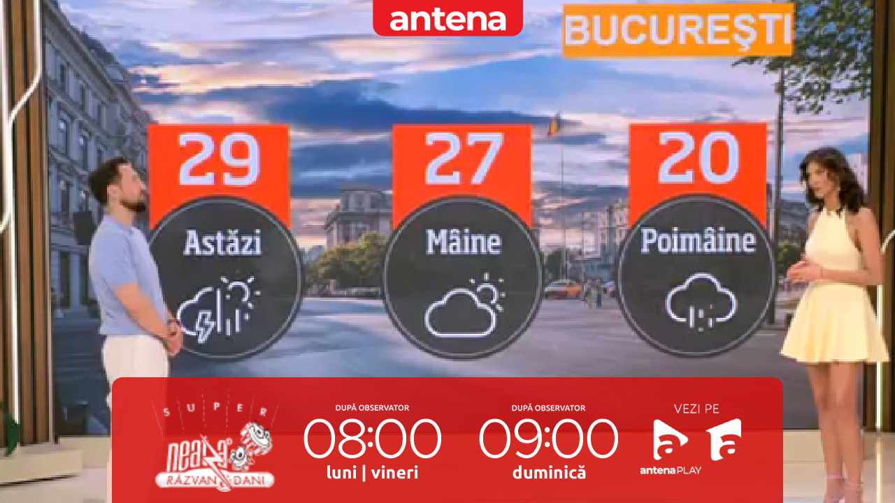 Super Neatza, 23 mai 2025. Prognoza meteo cu Ramona Olaru: Vreme caldă, cu maxime cuprinse între 21 şi 29 de grade Celsius