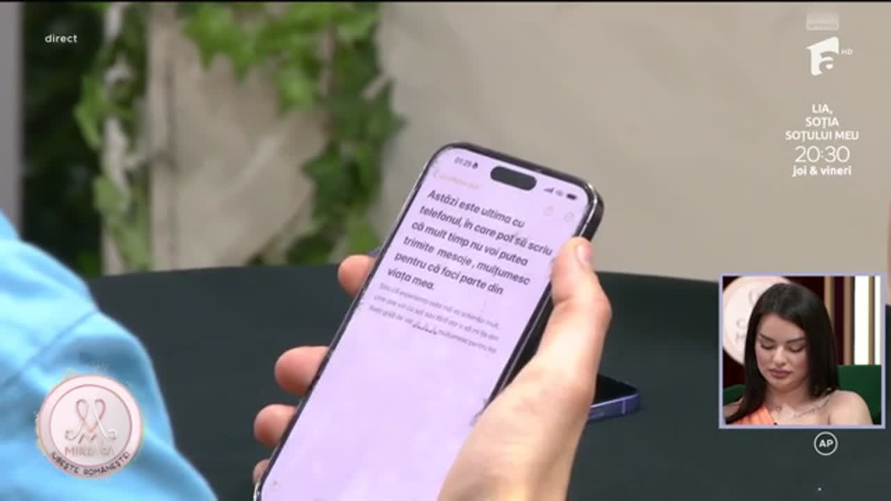 Mireasa sezonul 11, 25 iunie 2025. Task-ul Telefoanelor. Ce notiță controversată a găsit Ștefan în telefonul Mihaelei