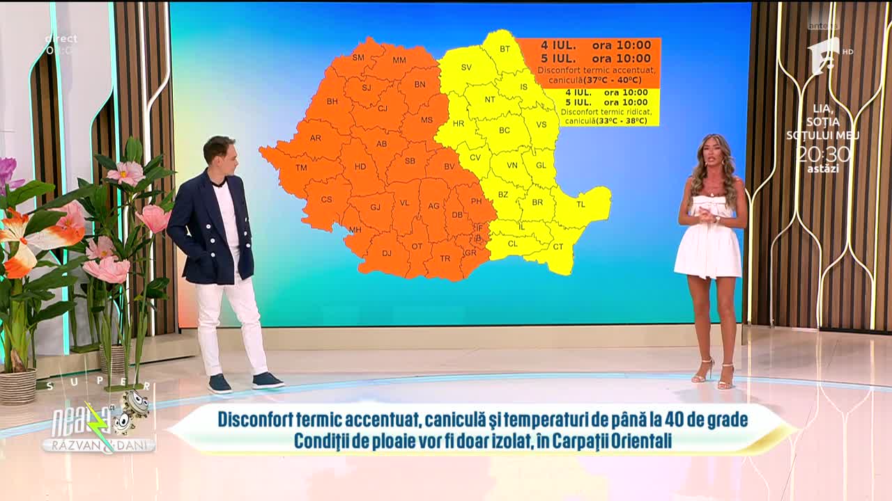 Super Neatza, 4 iulie 2025. Prognoza meteo cu Diana Munteanu: Disconfort termic accentuat!
